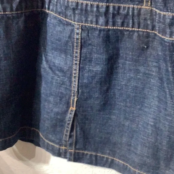 Lucky Brand - Sz M - 100% cotton denim long jacket slit pockets - button closure - Picture 9 of 10